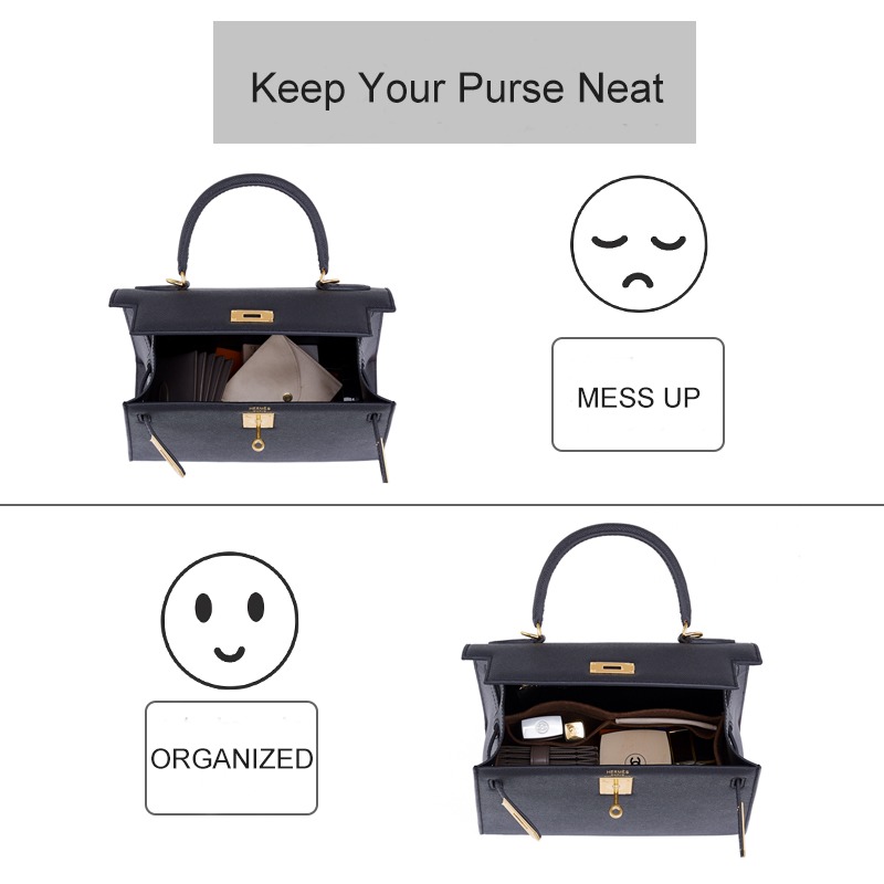 منظم حقيبة لحقيبة Hermes كيلي 25 / كيلي 28 / كيلي 32 / كيلي 35 بشكل مثالي – حشوة لباد فاخرة product image 6