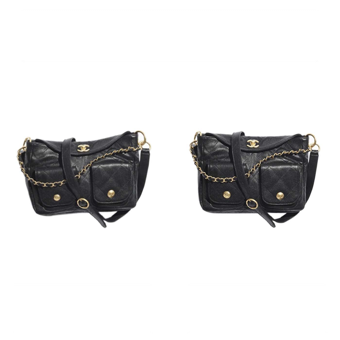 Penyusun Beg Sutera dan Satin untuk Chanel 25 Hobo – 4 Poket, Hitam atau Tersuai detail image 5