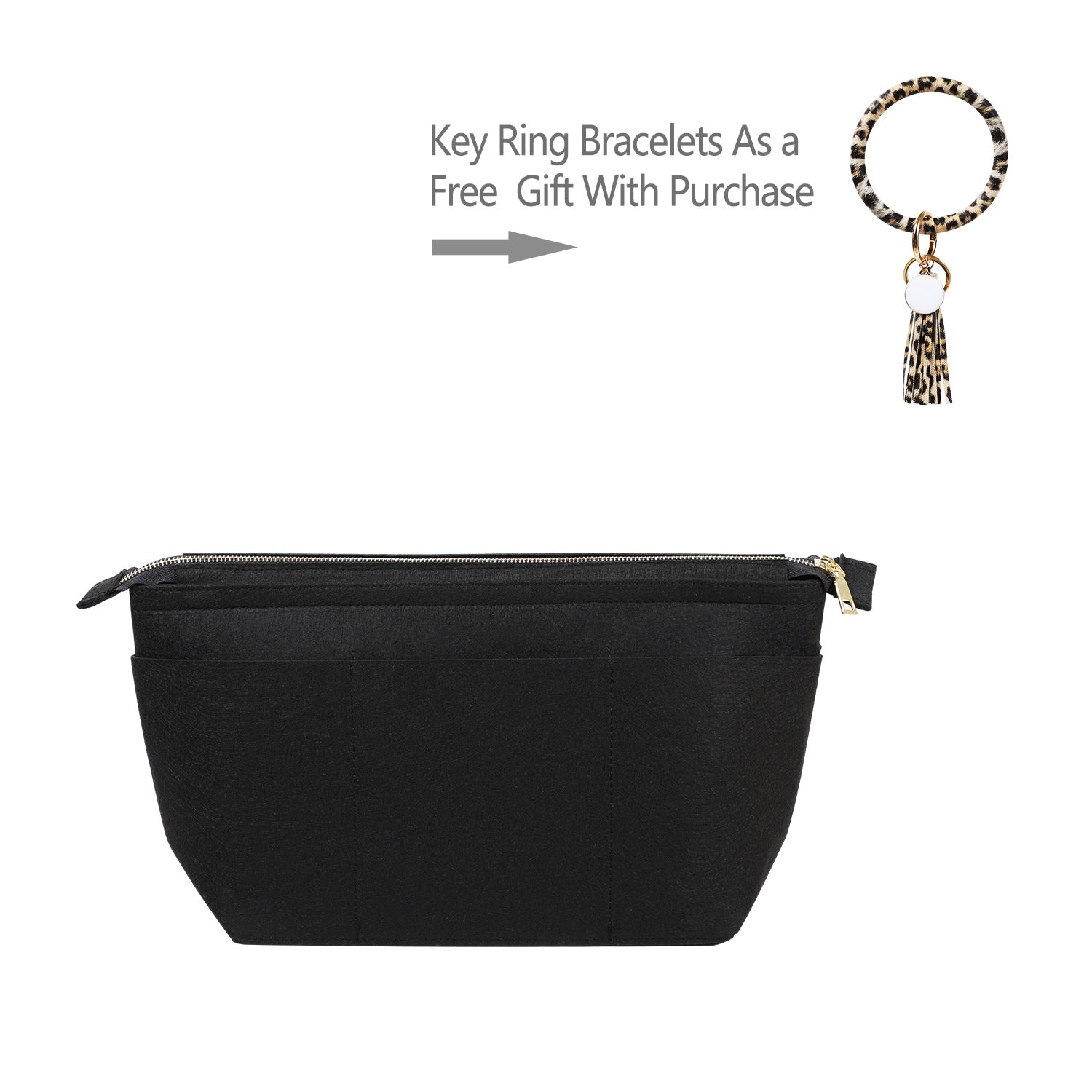Plstěný organizér do kabelky s klíčenkou na náramek pro LV Speedy Neverfull Tote product image 26