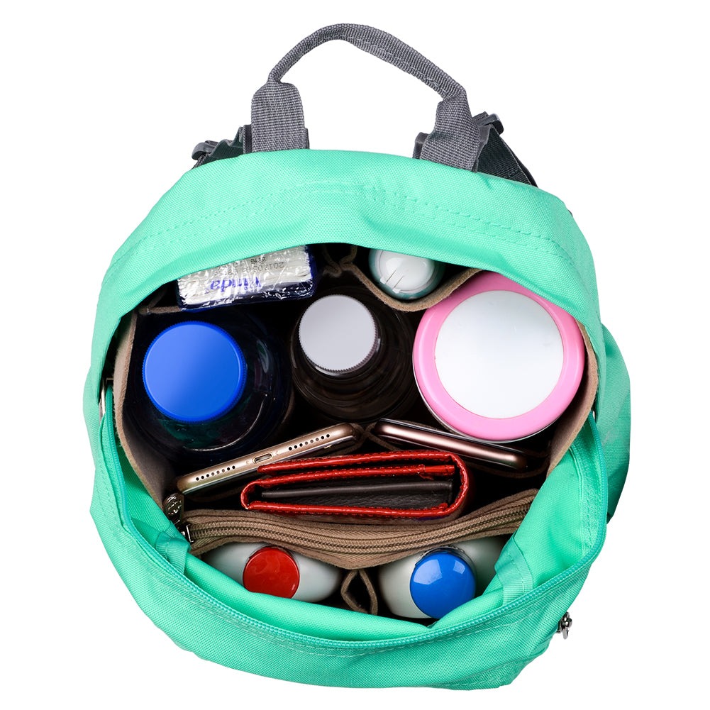 Organizador de bolso de fieltro para mochilas: compatible con bolsos redondos y cuadrados, en beige/gris/marrón/negro. product image 53
