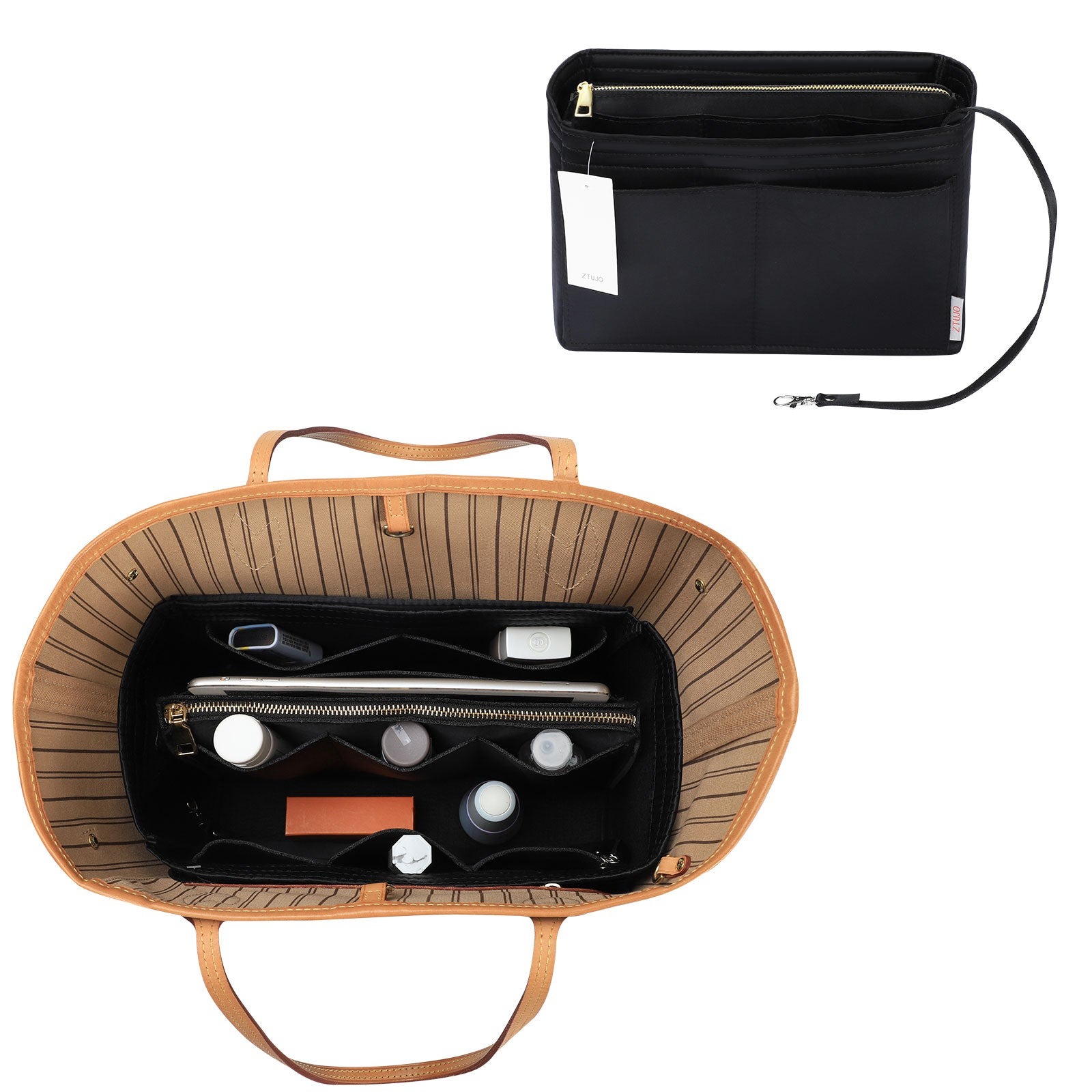 Organizador para Bolsa LV Speedy Neverfull Tote – 6 Tamanhos, Insert de Feltro para Bolsa com Zíper product image 123