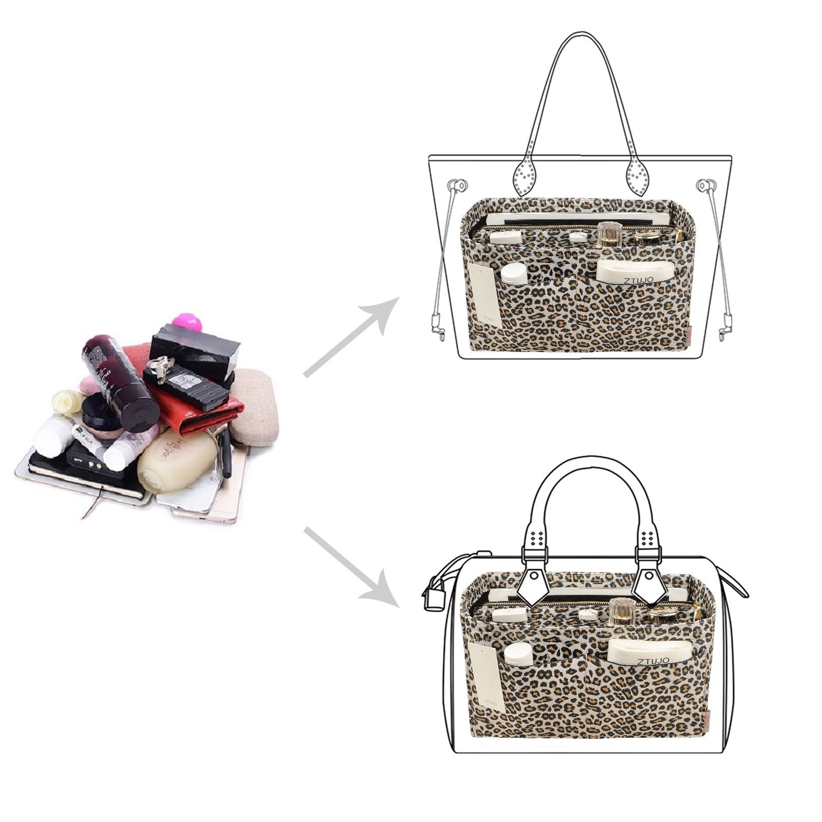 Organizador para Bolsa LV Speedy Neverfull Tote – 6 Tamanhos, Insert de Feltro para Bolsa com Zíper product image 82