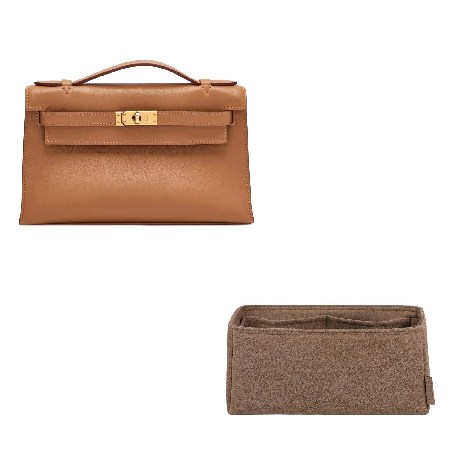 organizer do torebki Hermes Pochette / Kelly Mini II – materiał premium klasy samochodowej, 4 kieszenie product image 9