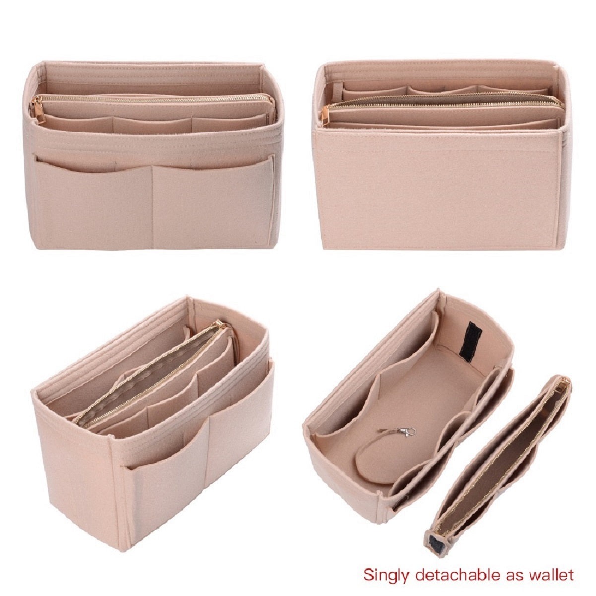 Organizér do kabelky pro LV Speedy Neverfull Tote – 6 velikostí, vložka do tašky z plsti se zipem detail image 2