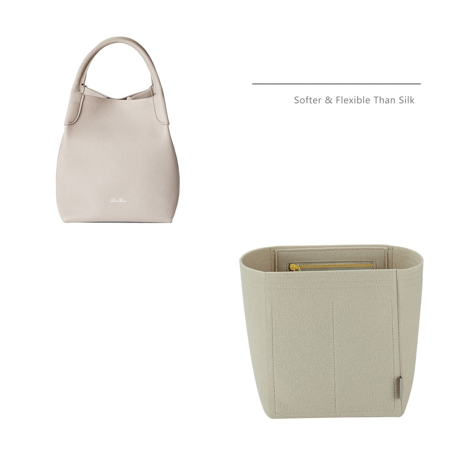 Οργανωτής τσάντας για Loro Piana LP Bale Micro / Small / Large – 4 θήκες, φερμουάρ YKK