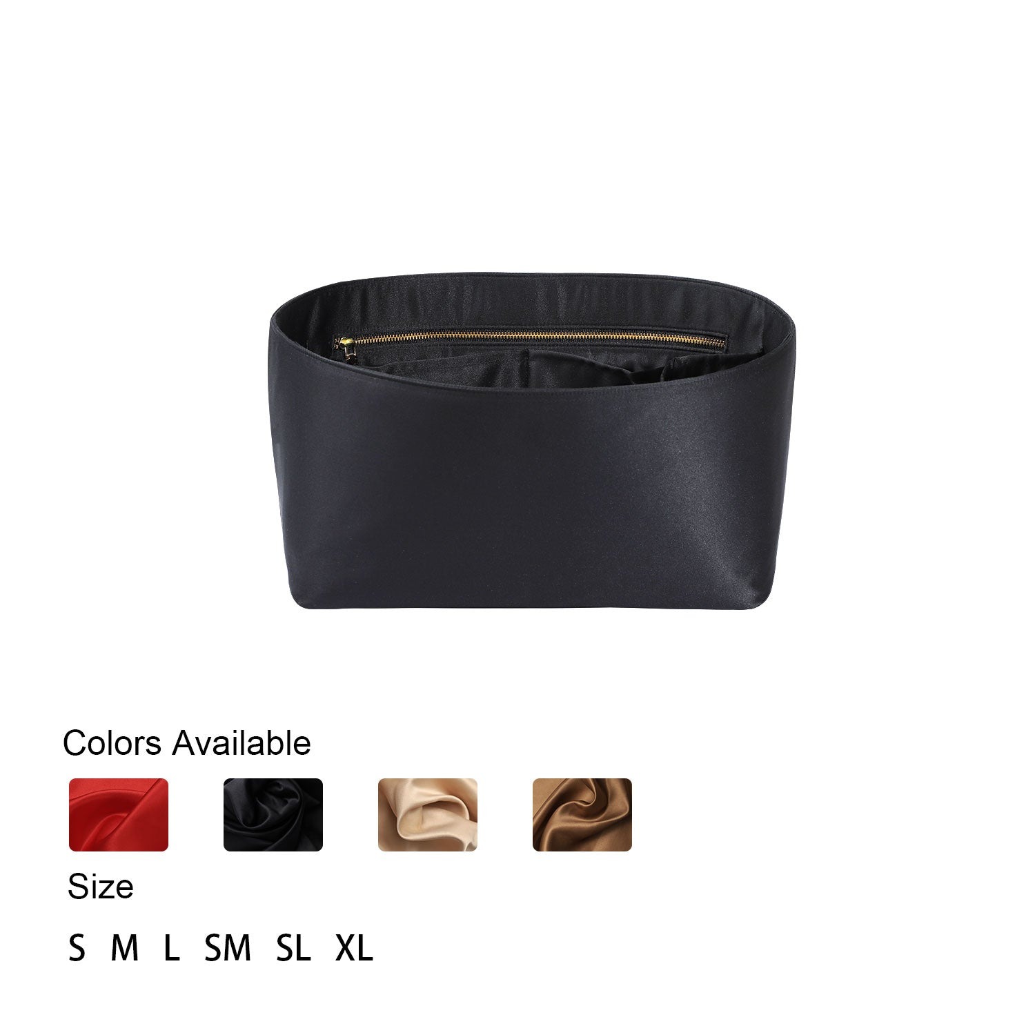 Hedvábná vložka do kabelky s zipem – pasuje na LV Neverfull, Speedy, Onthego, Artsy, tote – 6 velikostí product image 14