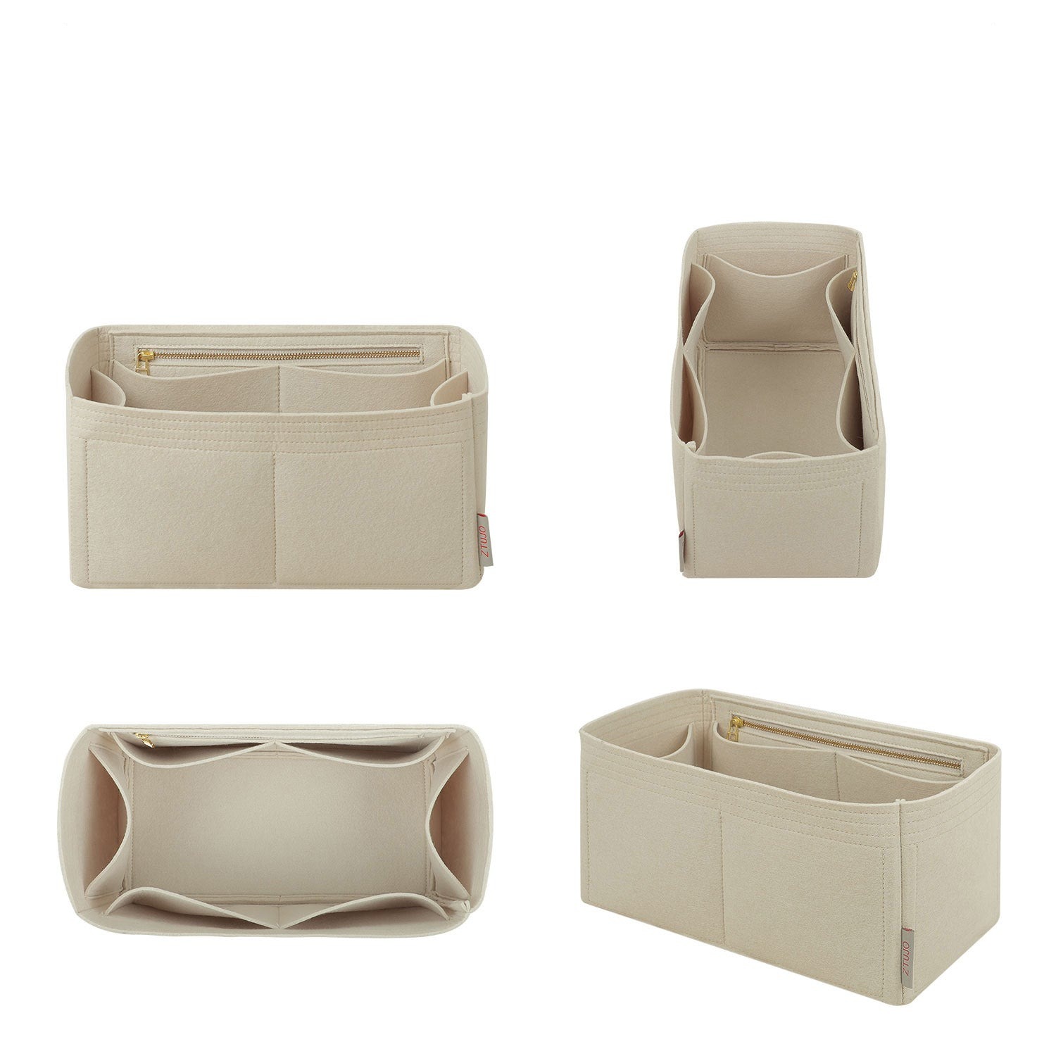 에르메스 린디 미니 / 26 / 30 / 34용 파우치 오거나이저 – 접히지 않은 가장자리, 7개 포켓 product image 2