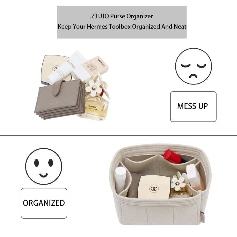 Premium Geldbörsen-Organizer für Hermes Toolbox 20 / 26 – 8 Fächer, Filz product image 4
