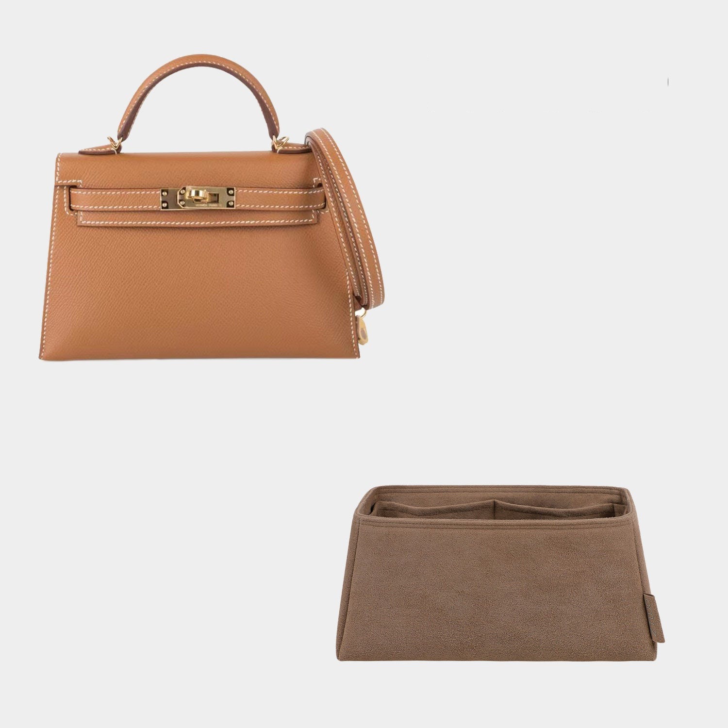 organizer do torebki Hermes Pochette / Kelly Mini II – materiał premium klasy samochodowej, 4 kieszenie product image 6