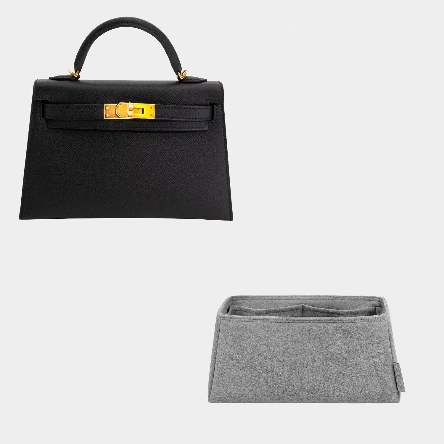 organizer do torebki Hermes Pochette / Kelly Mini II – materiał premium klasy samochodowej, 4 kieszenie product image 7