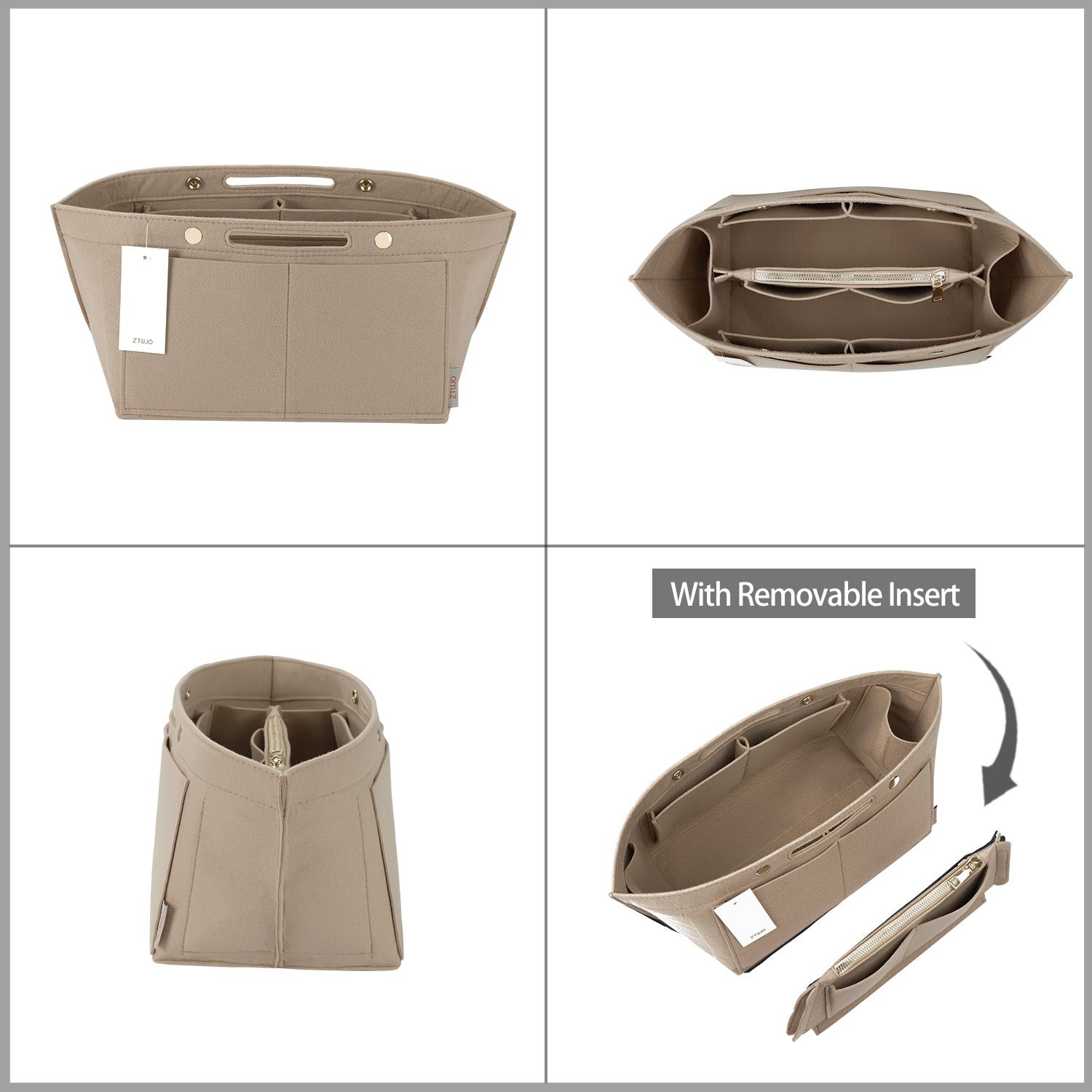Longchamp Le Pliage -laukun järjestäjäinsertti – Sopii top handle S/M- ja olkalaukku S/L-kokoihin product image 10