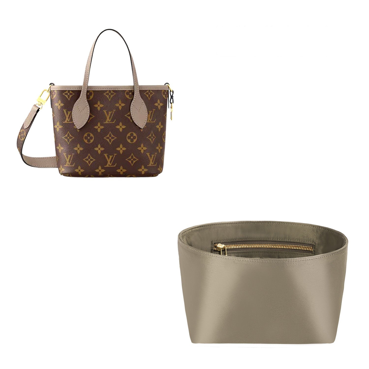 Organizador de Bolsa para LV Neverfull Inside Out BB – Silks & Satins, 7 Bolsos