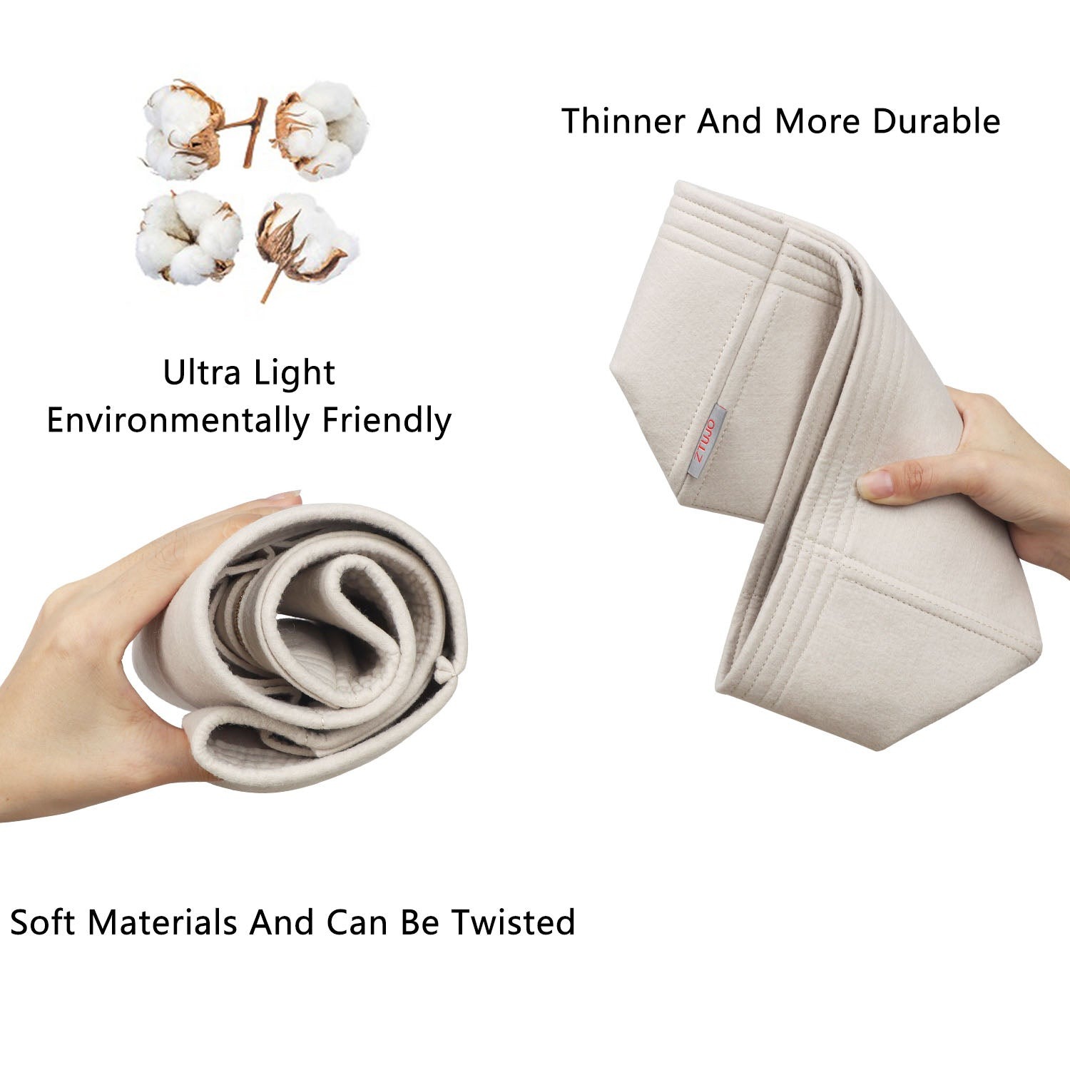 Penyusun Beg untuk LV NeoNoe – Sisipan Felt 6 Poket, Kelabu Hangat atau Warna Tersuai product image 3