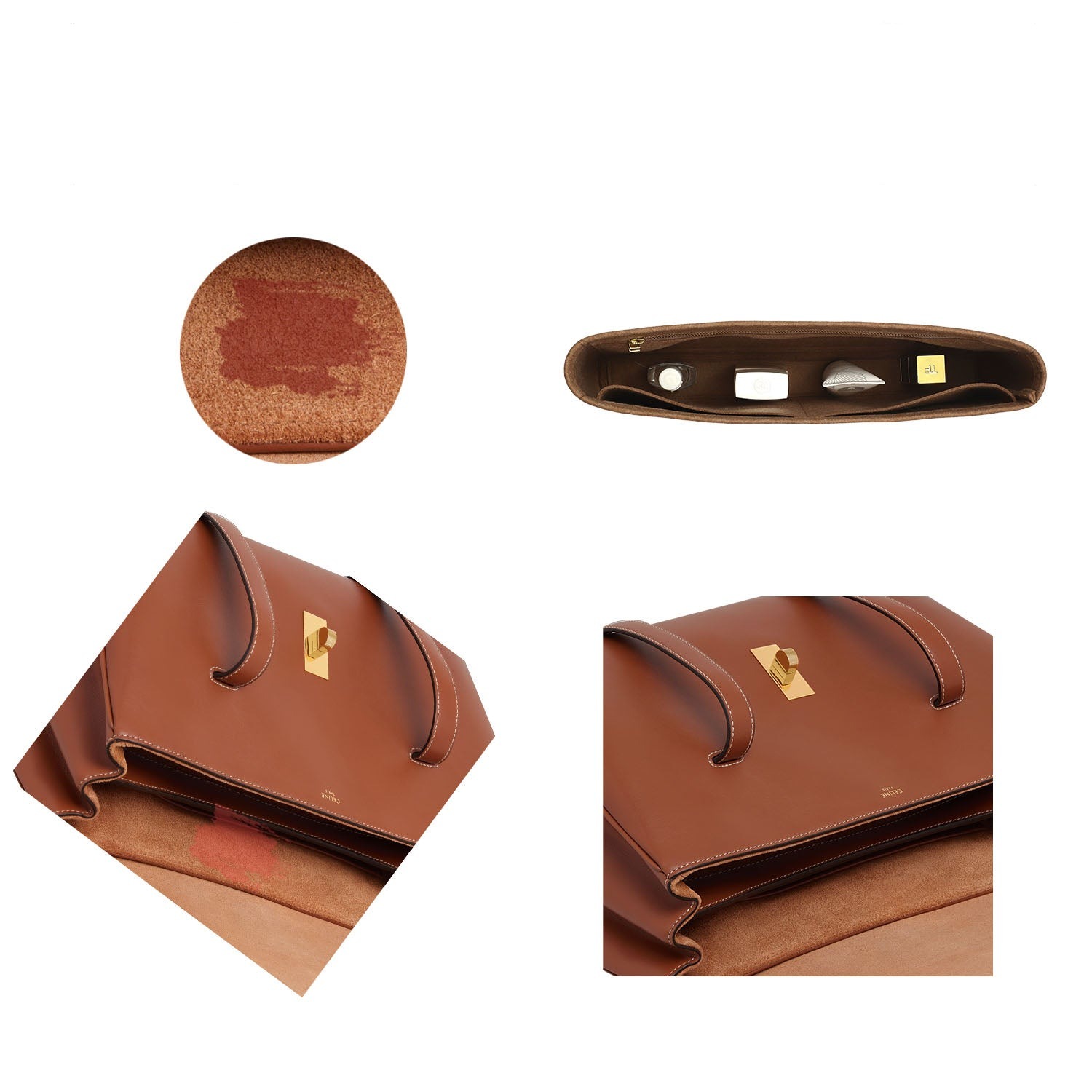 منظم حقيبة فاخر لـ Celine Soft 16 متوسط / كبير – 6 جيوب، سحاب YKK product image 4