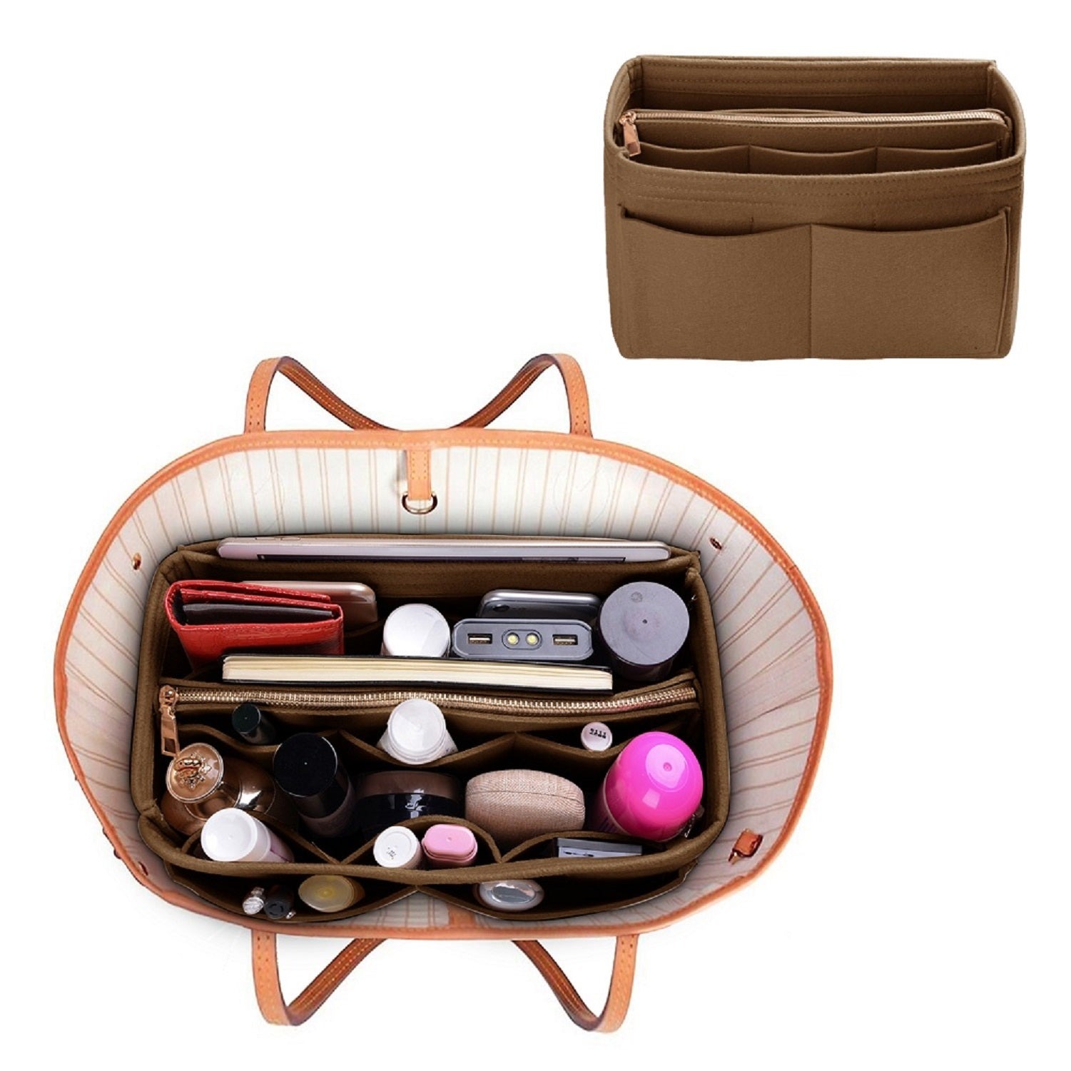 Organizador para Bolsa LV Speedy Neverfull Tote – 6 Tamanhos, Insert de Feltro para Bolsa com Zíper product image 63