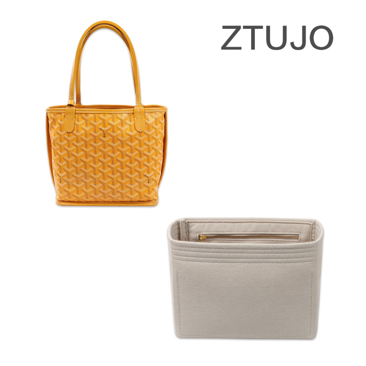 Organizador de Bolso Premium para Goyard Anjou Mini / PM / GM – 6 Bolsillos, Fieltro Ultra Suave product image 2