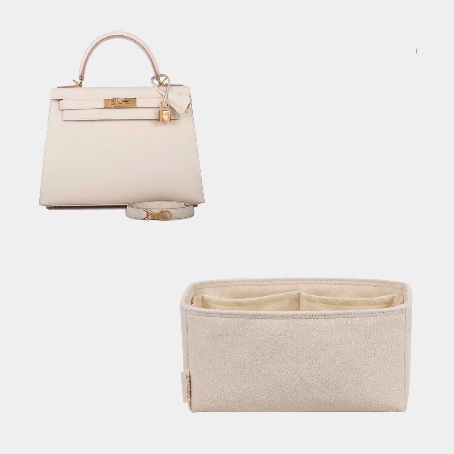Vložka do kabelky z mikrovlákna Alcantara pro HERMES KELLY 25 / KELLY 28 / KELLY 32 / KELLY 35 / KELLY 40 product image 9