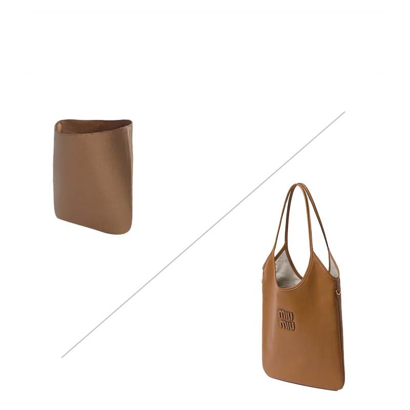Organizér do kabelky pro Miu Miu Ivy Mini / Medium – nový materiál z hedvábí a saténu, 2 kapsy, zlatavě hnědá / barva na zakázku product image 9