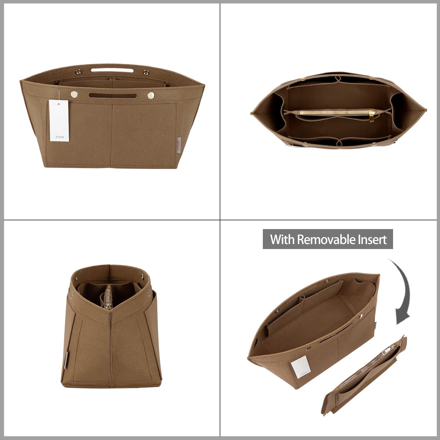 Longchamp Le Pliage -laukun järjestäjäinsertti – Sopii top handle S/M- ja olkalaukku S/L-kokoihin product image 20