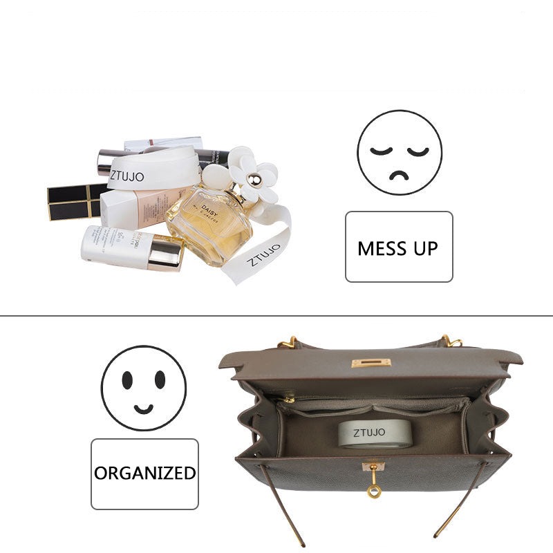 ผ้าไหมและซาติน ออร์แกไนเซอร์ใส่กระเป๋าถือ สำหรับ Hermes Kelly Danse – 4 ช่อง product image 3
