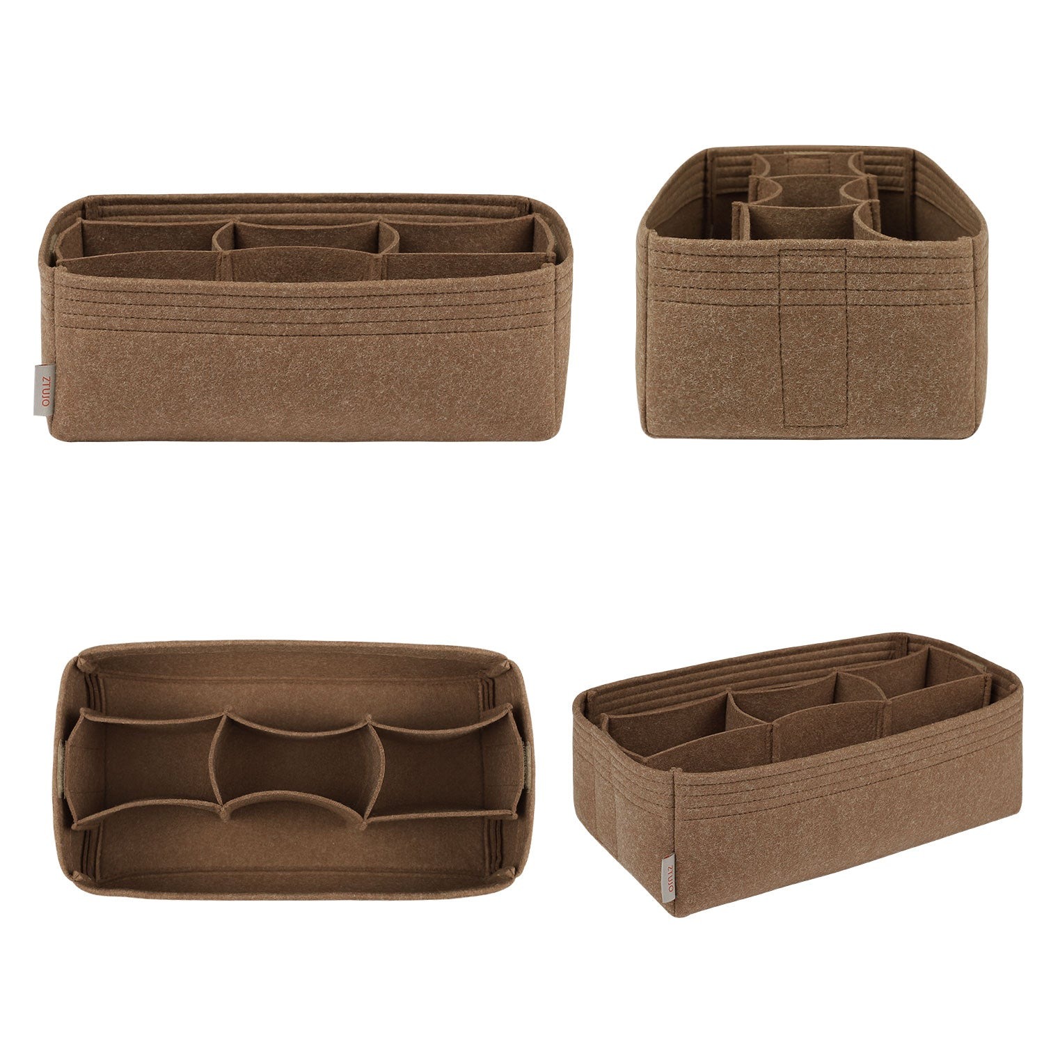 ตัวจัดระเบียบกระเป๋ารุ่นพรีเมียมสำหรับ LV Dopp Kit กระเป๋าใส่ของใช้ส่วนตัว – 3 ช่อง สีน้ำตาลอ่อนหรือสีที่กำหนดเอง product image 2