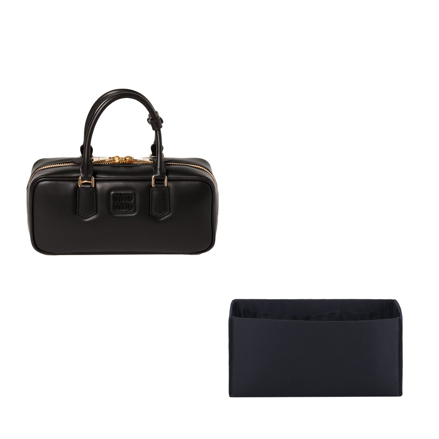 Organizér do kabelky pro Miu Miu Arcadie Mini / Regular / Large – hedvábí a satén, 4 kapsy, černá nebo barva na míru detail image 1