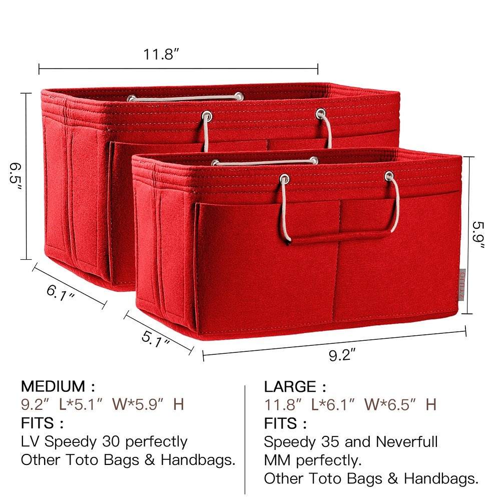Organizer Tas Felt Multi-Saku dengan Gagang – Cocok untuk LV Speedy 30, 35 & Neverfull MM (Sedang/Besar) product image 9
