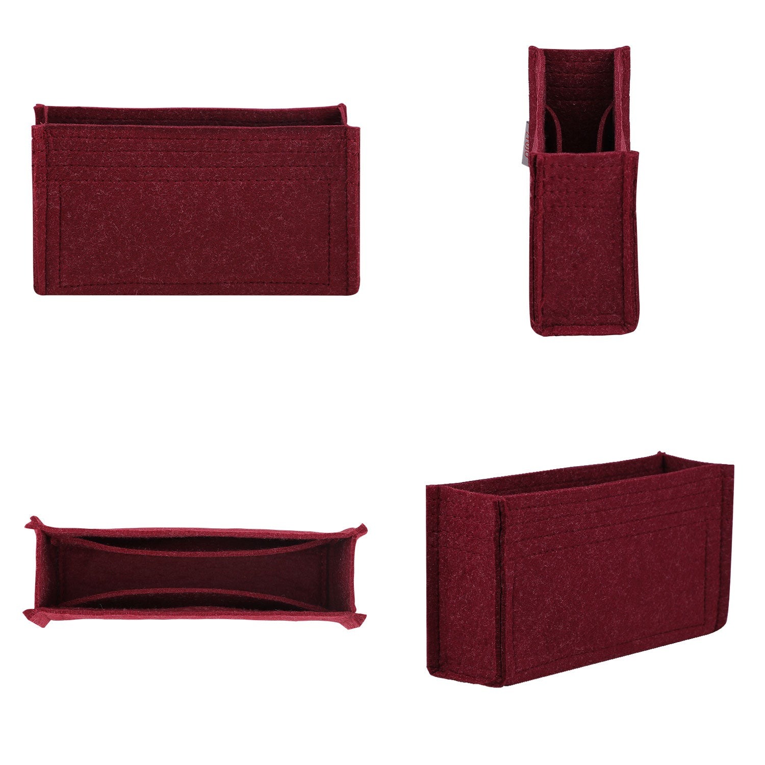 Veskeorganisator for Chanel 2021 Double Gold Ball CF Mini 19 / 22 – 3 lommer, filt product image 2