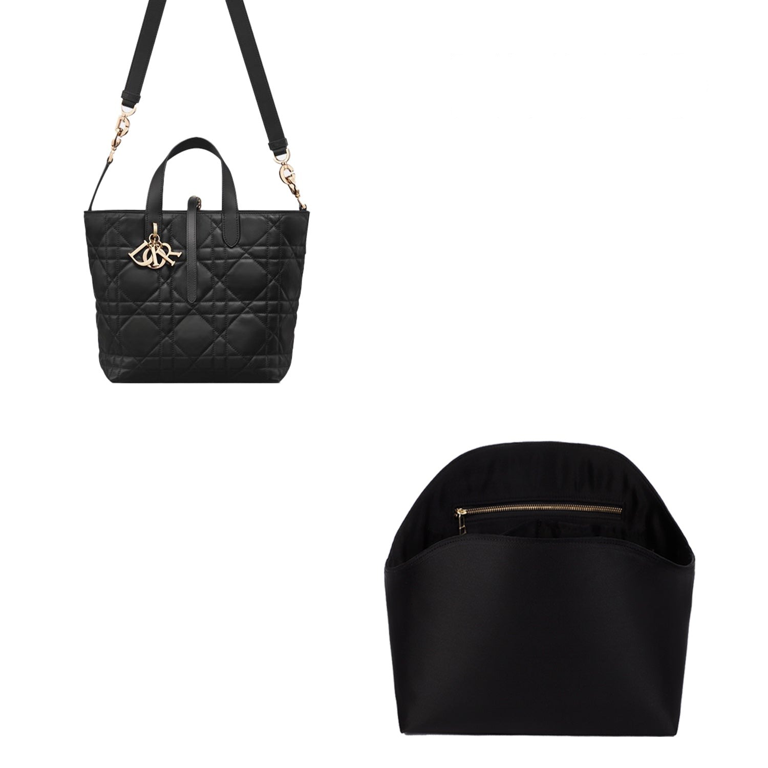 Taschenorganizer für Dior Toujours Small / Medium / Large Für Dior Toujours Vertical Small / Medium – Seide & Satin product image 4