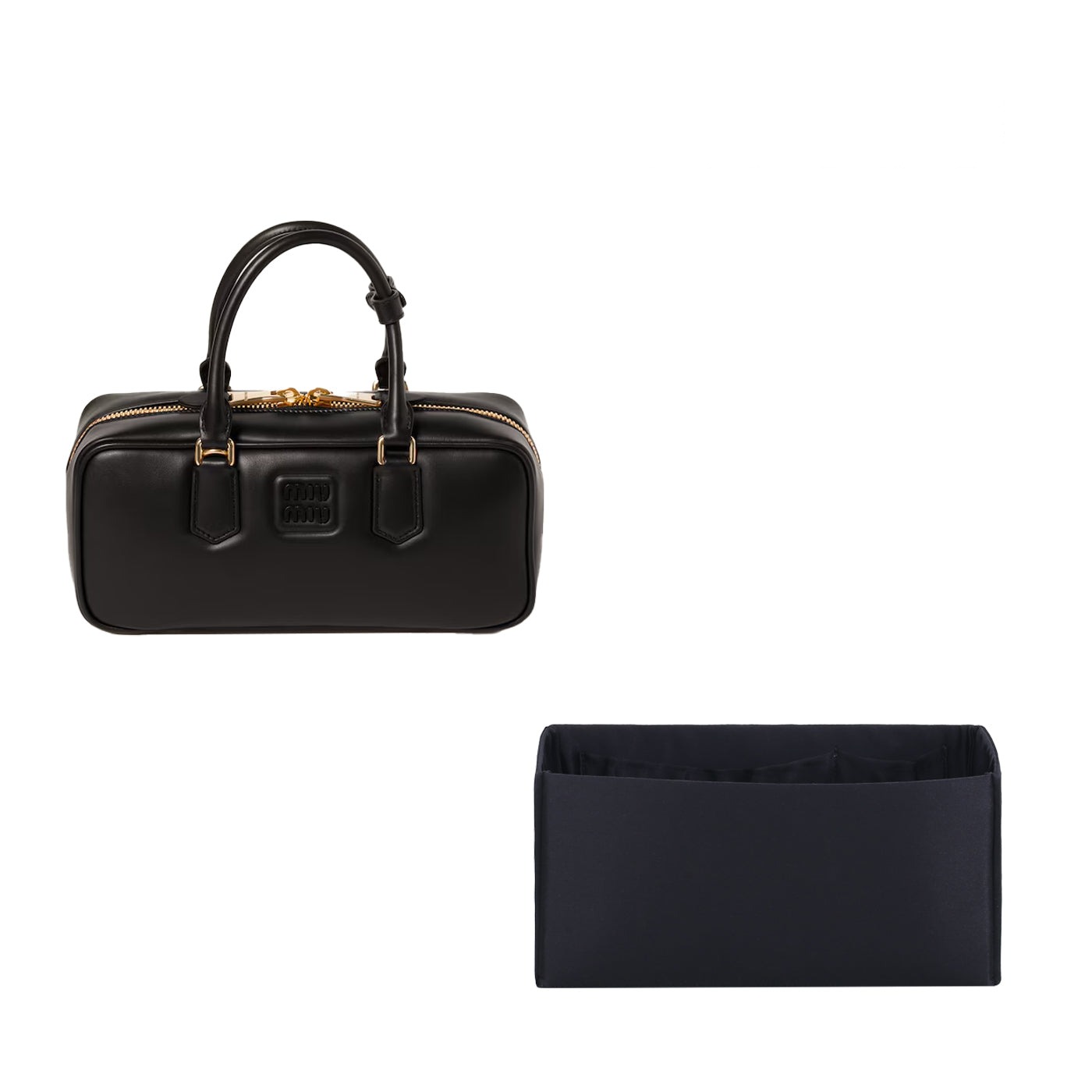 Organizér do kabelky pro Miu Miu Arcadie Mini / Regular / Large – hedvábí a satén, 4 kapsy, černá nebo barva na míru detail image 2