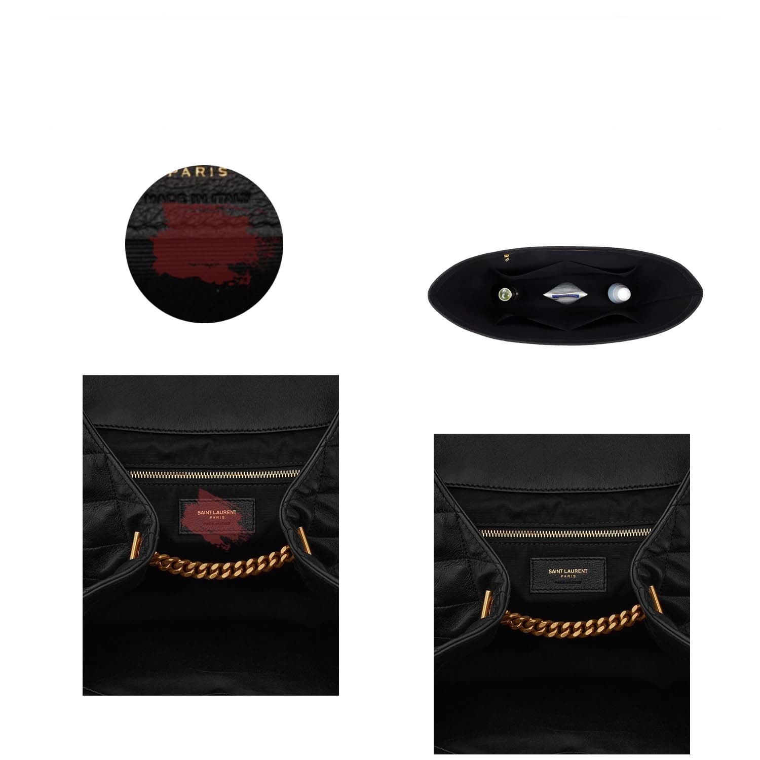 Přepážkový organizér pro kabelku YSL ICARE Maxi Shopping Bag – 5 kapes, měkká plsť, zip YKK detail image 3