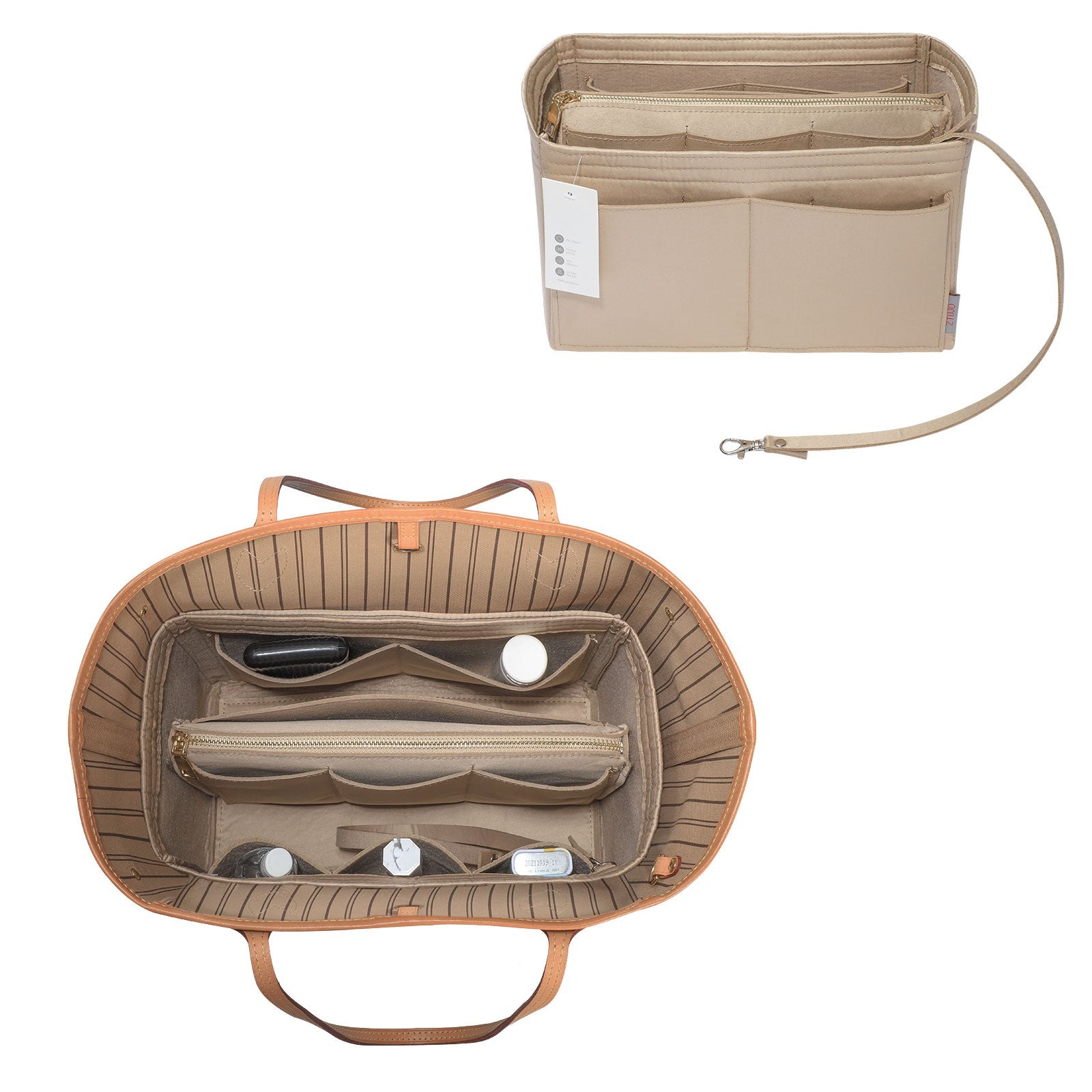Organizador para Bolsa LV Speedy Neverfull Tote – 6 Tamanhos, Insert de Feltro para Bolsa com Zíper product image 116