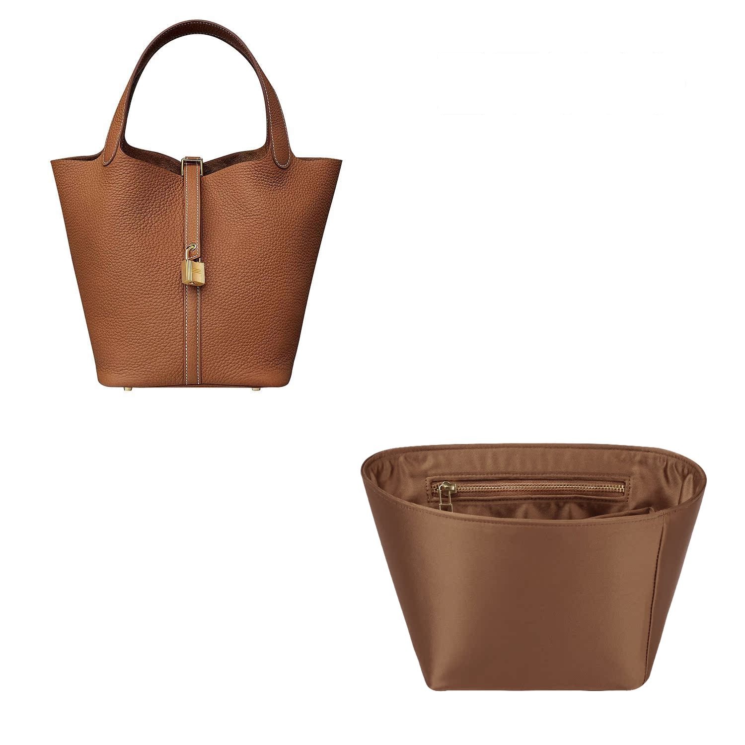 ผ้ารองกระเป๋าเงินผ้าไหมและซาติน สำหรับ Hermes Picotin 18 / 22 / 26 product image 12