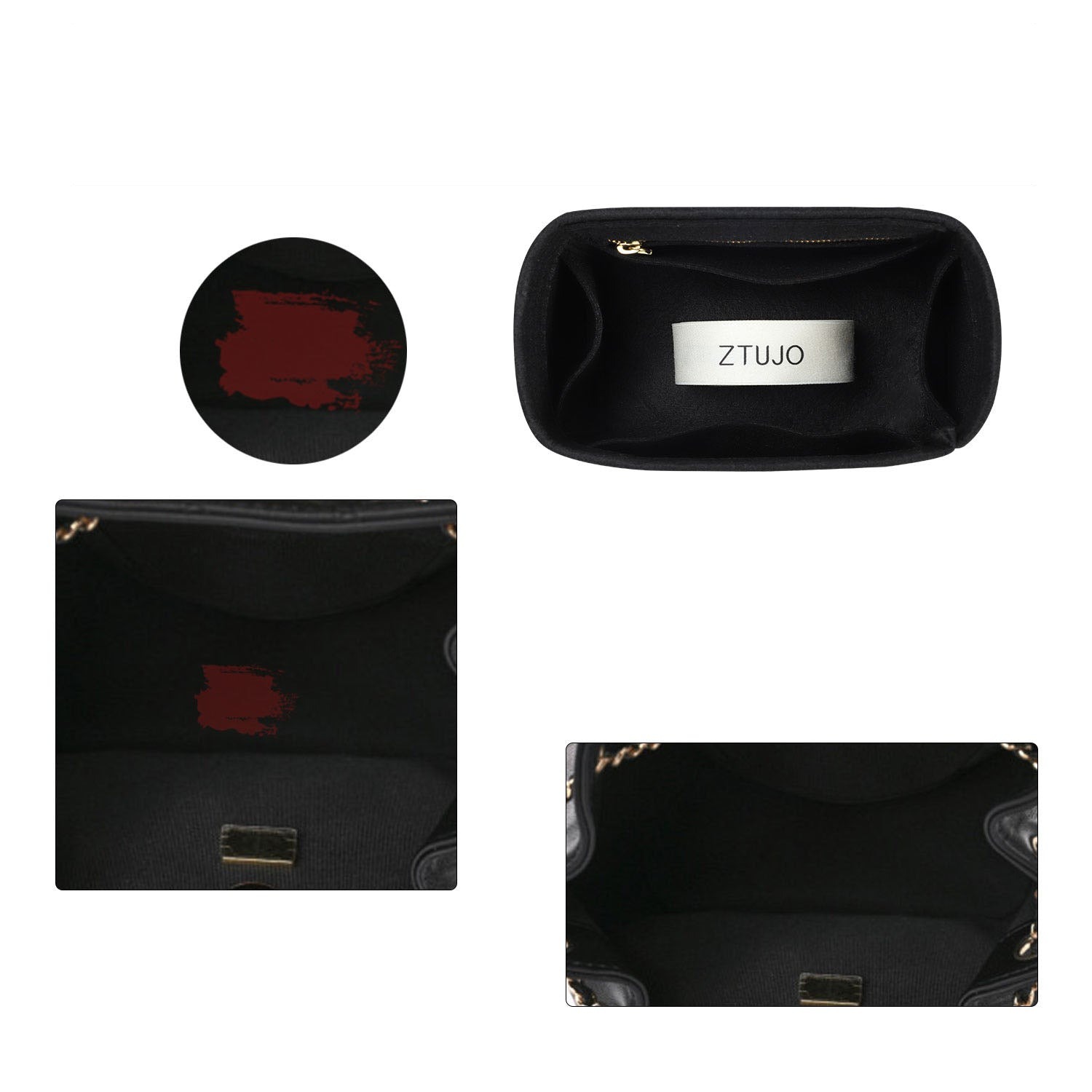 Fodral för Chanel 24P-ryggsäck – Premium-filtinlägg med 5 fickor product image 5