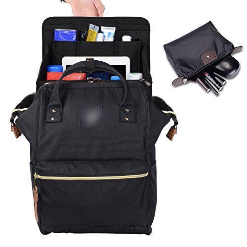 Organizador de bolso de fieltro para mochilas: compatible con bolsos redondos y cuadrados, en beige/gris/marrón/negro. product image 6