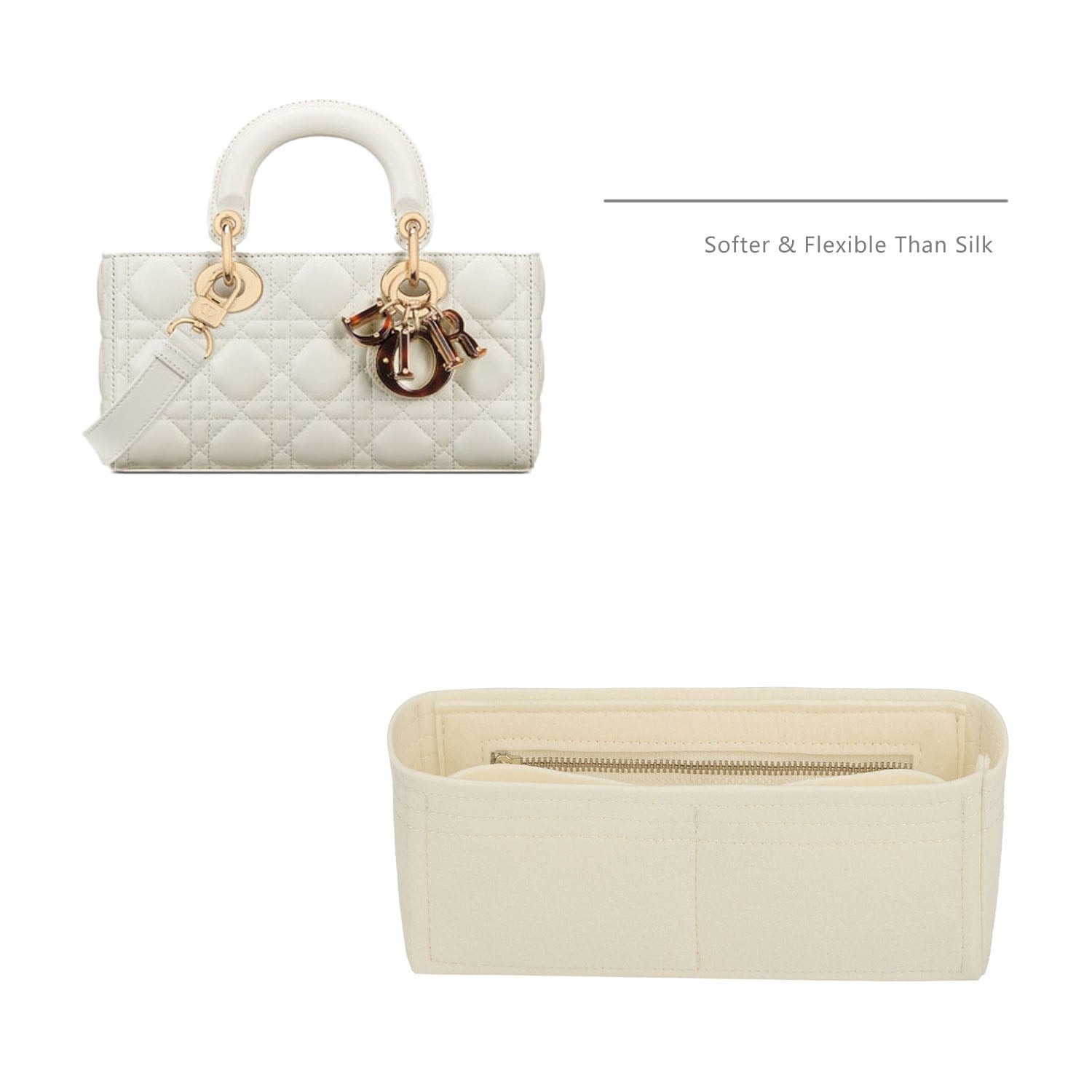 Organisateur de sac à main premium pour Dior Lady D-Joy Micro / Small / Medium