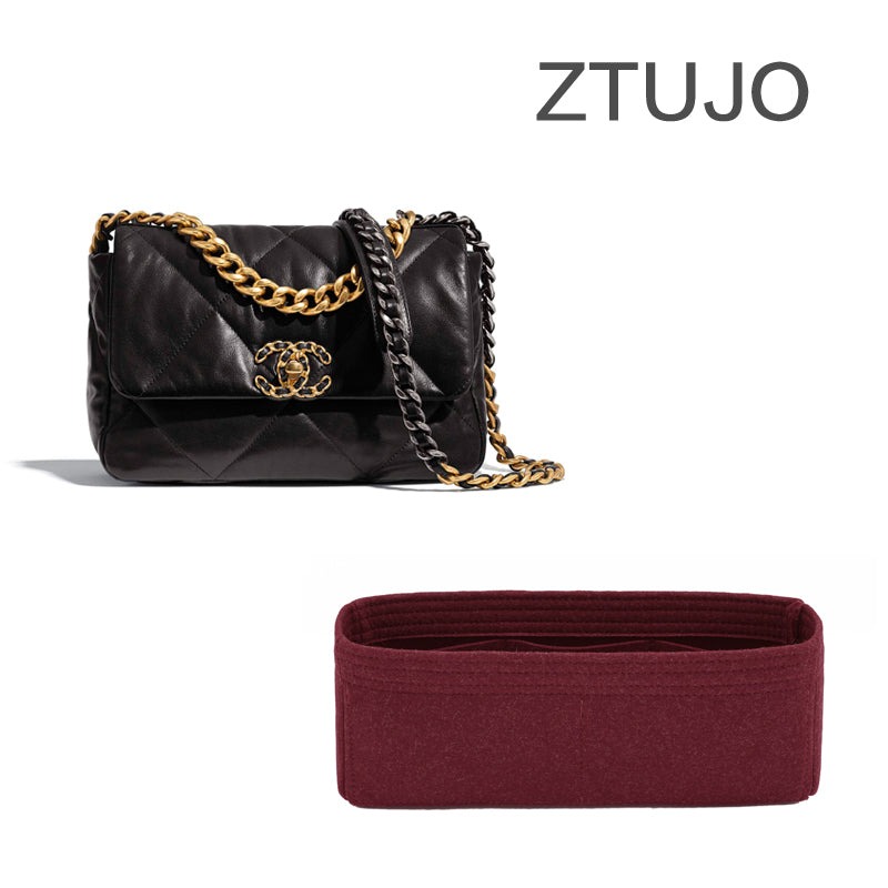 Organizer per Borsa CHANEL 19 Flap Bag 26cm / 30cm / 36cm – 6 Tasche, Bordeaux o Personalizzato