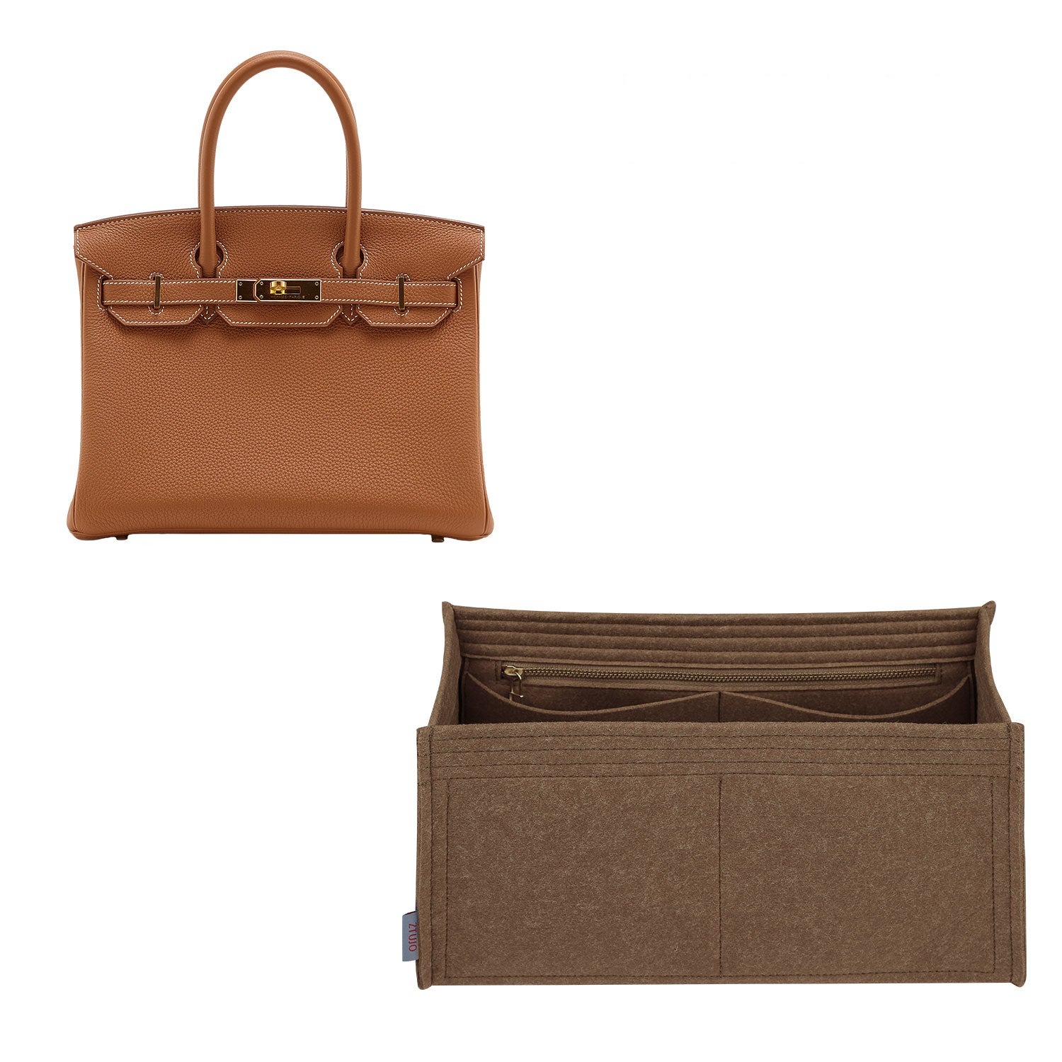 กระเป๋าใส่ของในกระเป๋า Hermes Birkin 25 / 30 / 35 / 40 – ที่คั่นผ้าสักหลาด 5 ช่อง product image 10
