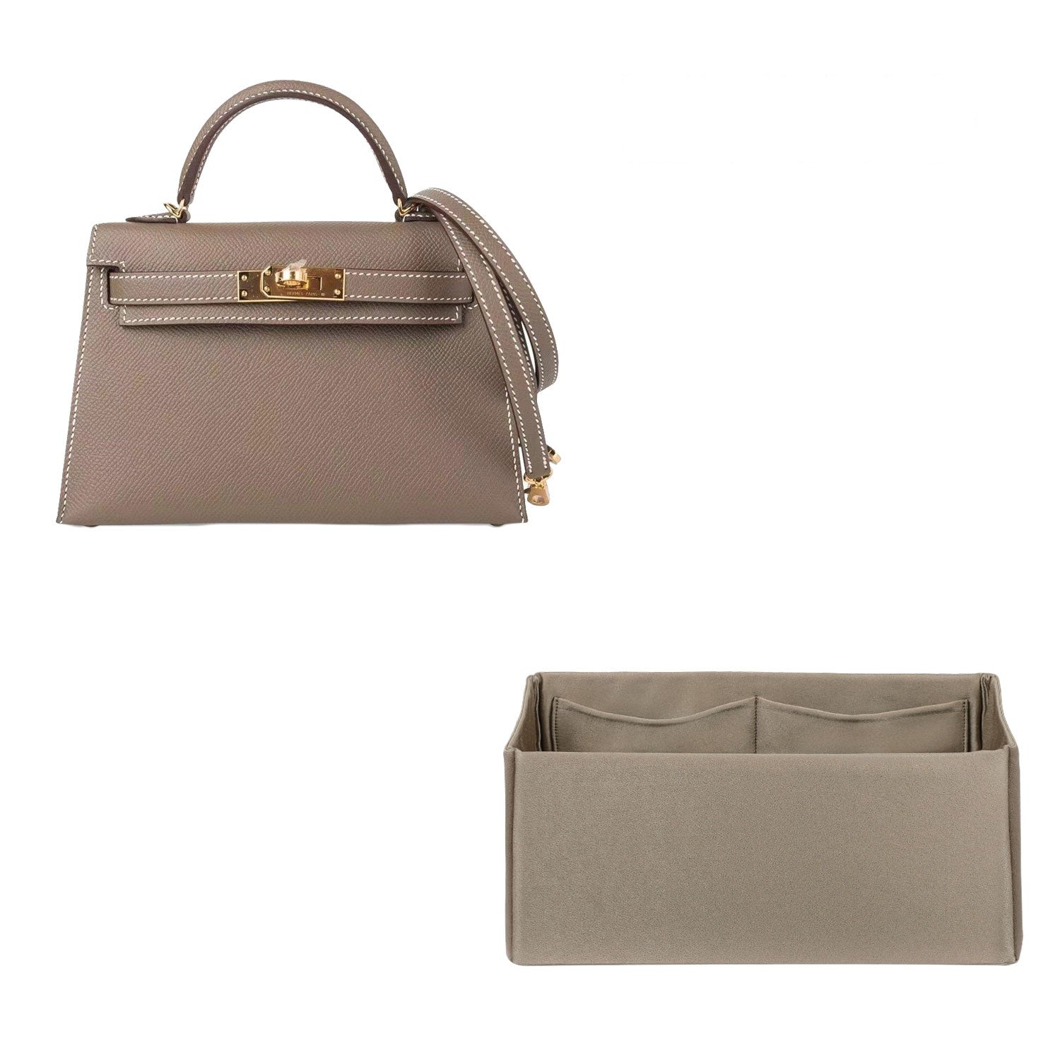Organizator pentru poșetă Hermes Pochette / Kelly Mini II – Silks & Satins, 4 buzunare product image 9