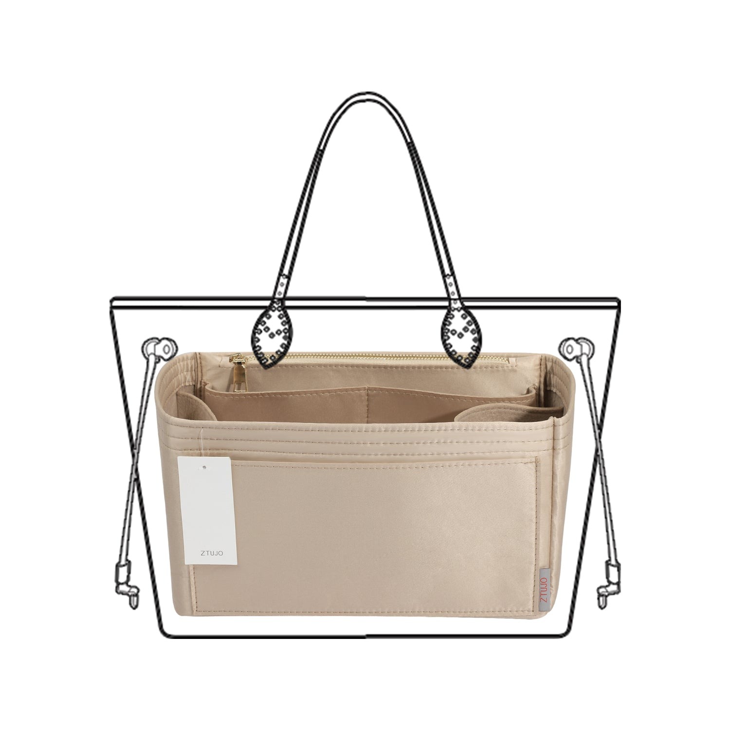 Vložka do kabelky – pasuje do modelů Speedy, Neverfull, Tote, ONTHEGO, Artsy a dalších