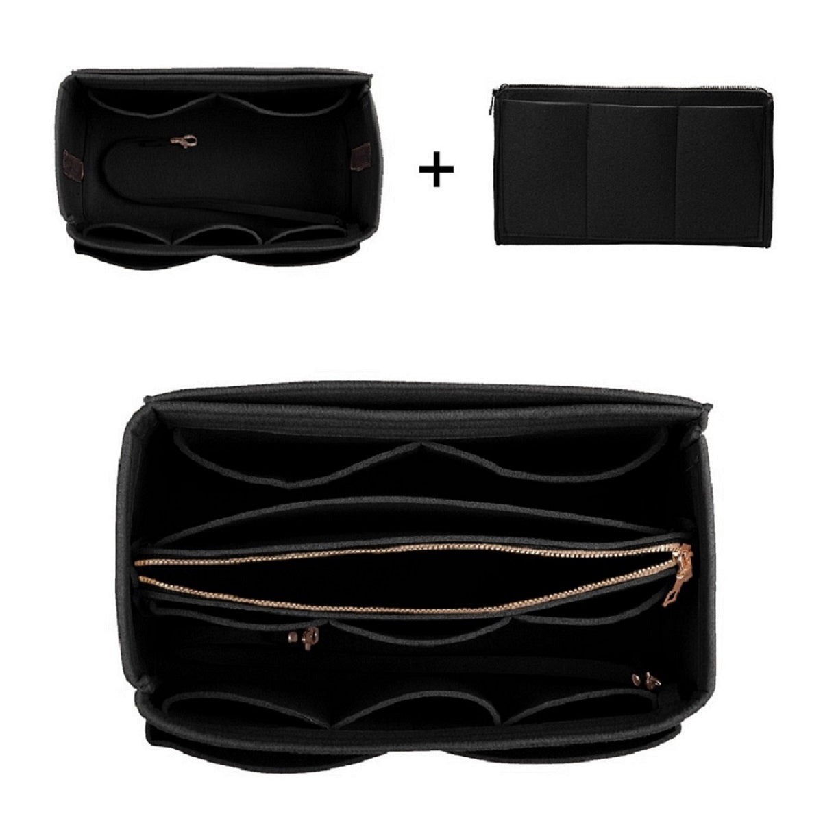 Organizér do kabelky pro LV Speedy Neverfull Tote – 6 velikostí, vložka do tašky z plsti se zipem detail image 12