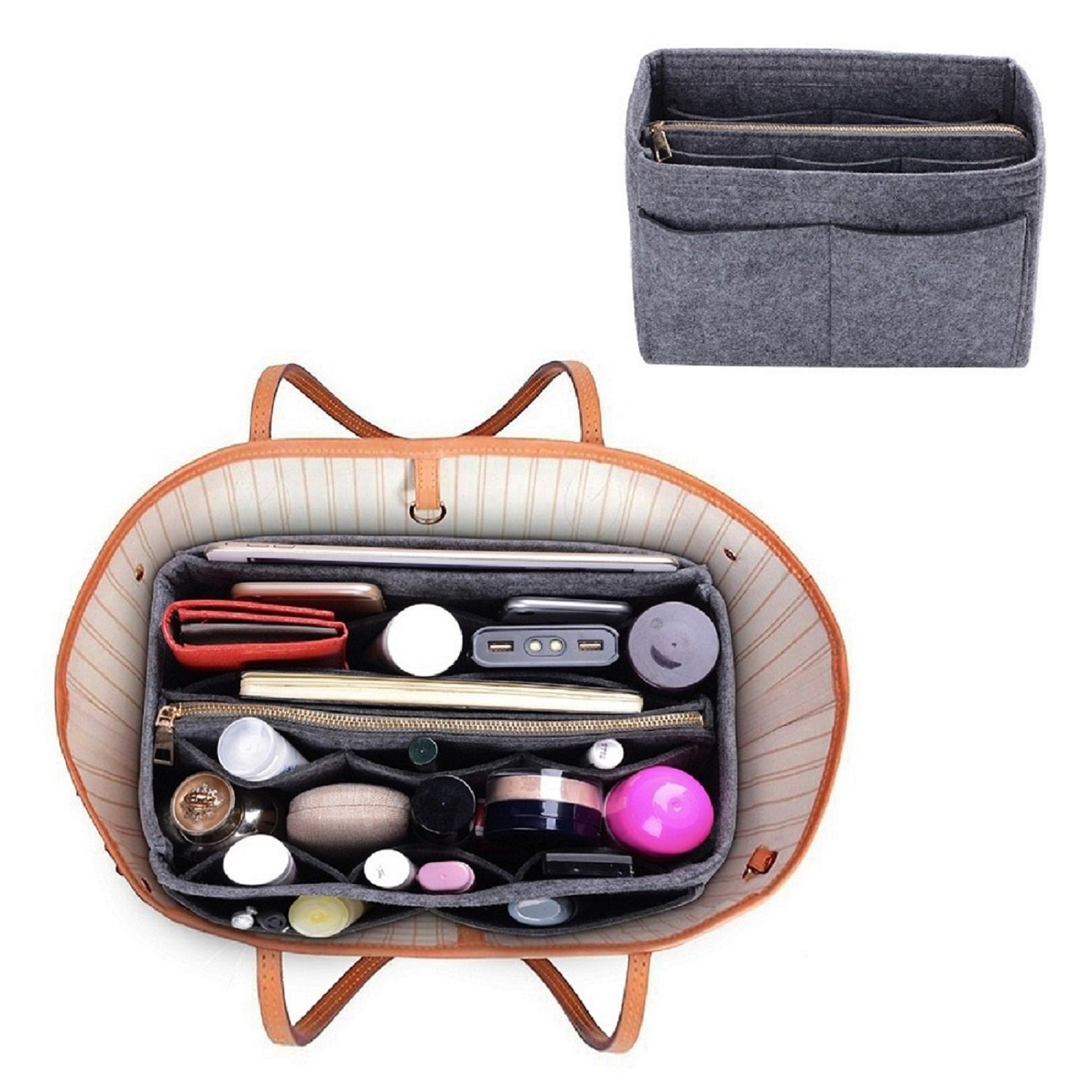 Organizador para Bolsa LV Speedy Neverfull Tote – 6 Tamanhos, Insert de Feltro para Bolsa com Zíper product image 28