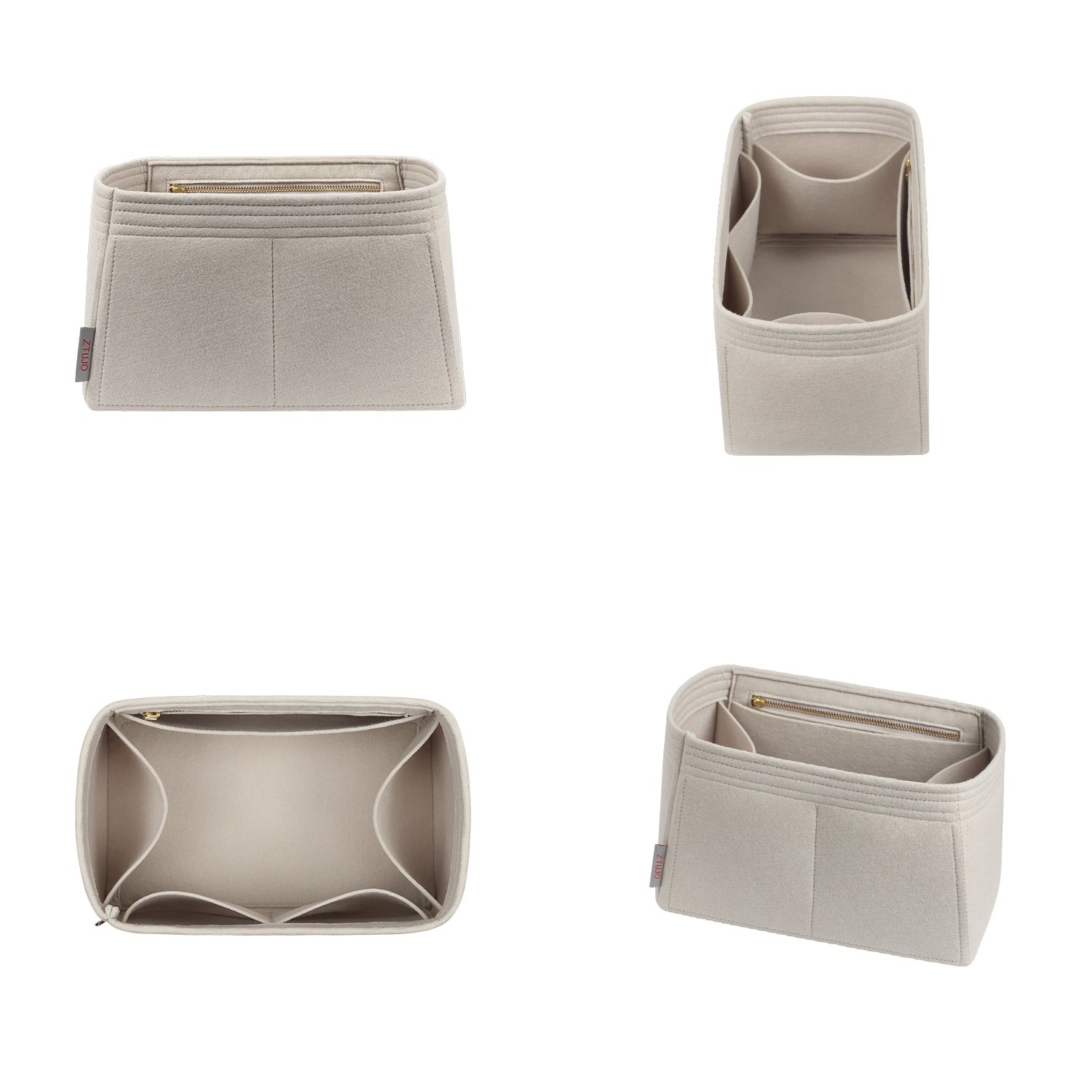 Penyusun Beg untuk LV NeoNoe – Sisipan Felt 6 Poket, Kelabu Hangat atau Warna Tersuai product image 5