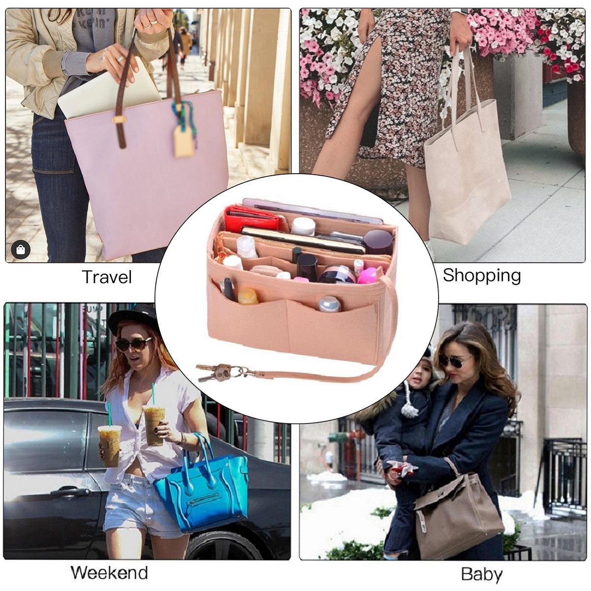 Organizador para Bolsa LV Speedy Neverfull Tote – 6 Tamanhos, Insert de Feltro para Bolsa com Zíper product image 71
