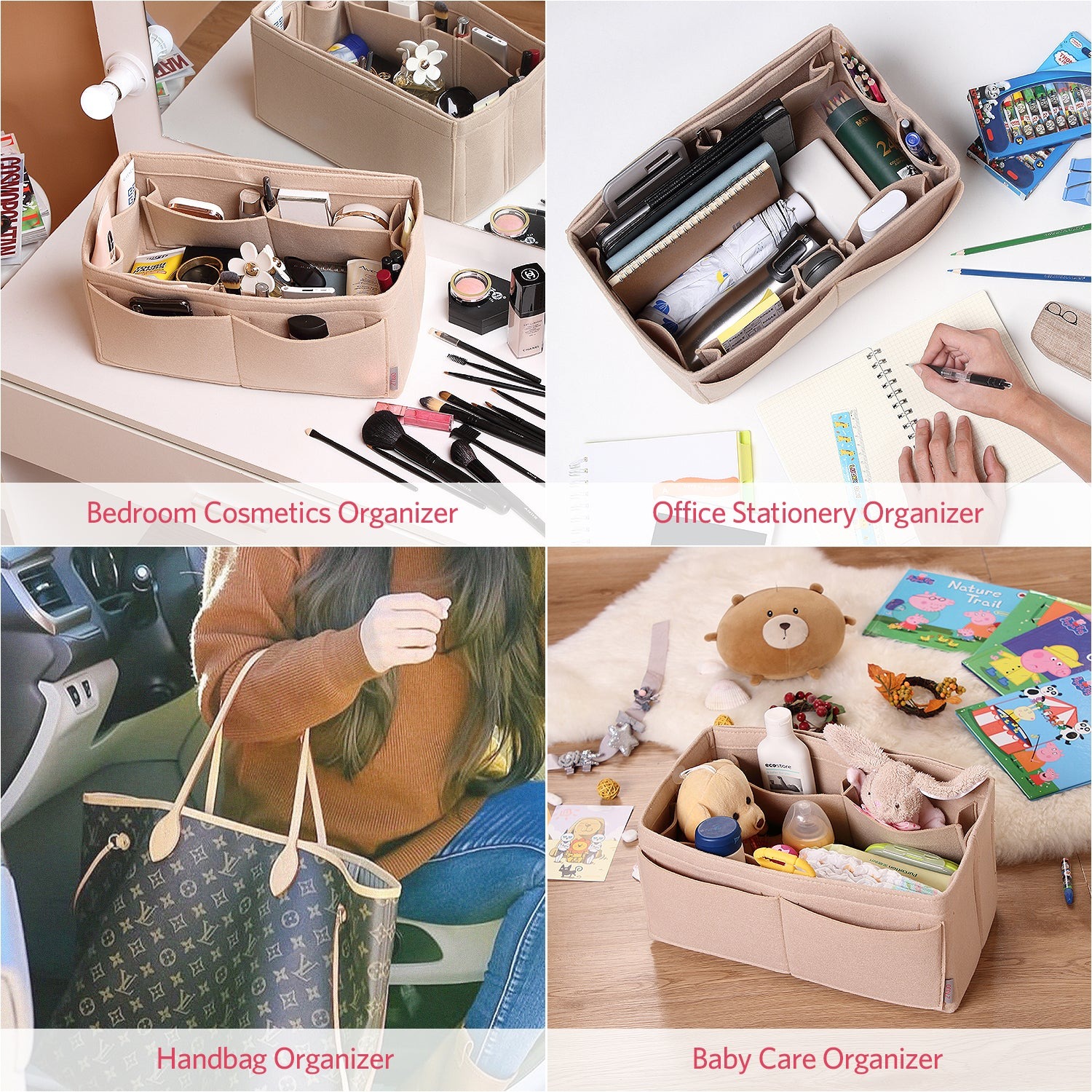 Organisateur de sac à main en feutre – Très grande taille (Convient au Speedy 40 / Neverfull GM) product image 7