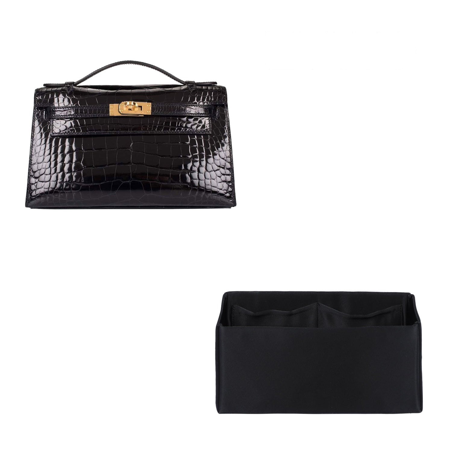 Organizator pentru poșetă Hermes Pochette / Kelly Mini II – Silks & Satins, 4 buzunare product image 8
