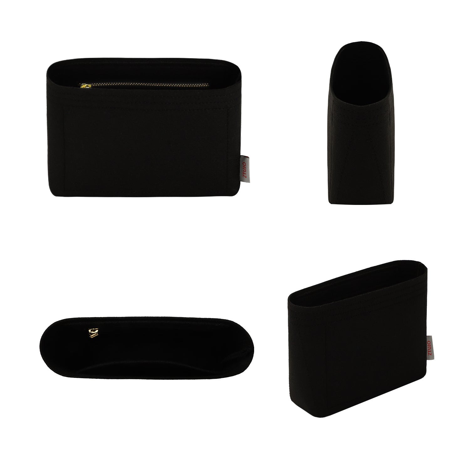 منظم حقيبة فاخر لـ Chanel 22 Mini – لباد ناعم، سحابات YKK، جيبان product image 2