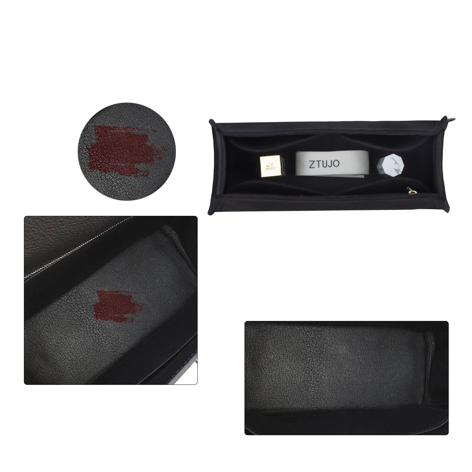 Vložka do kabelky pro Hermes Kelly 25 / 28 / 32 / 35 / 40 – plstěná vložka s 5 kapsami product image 5