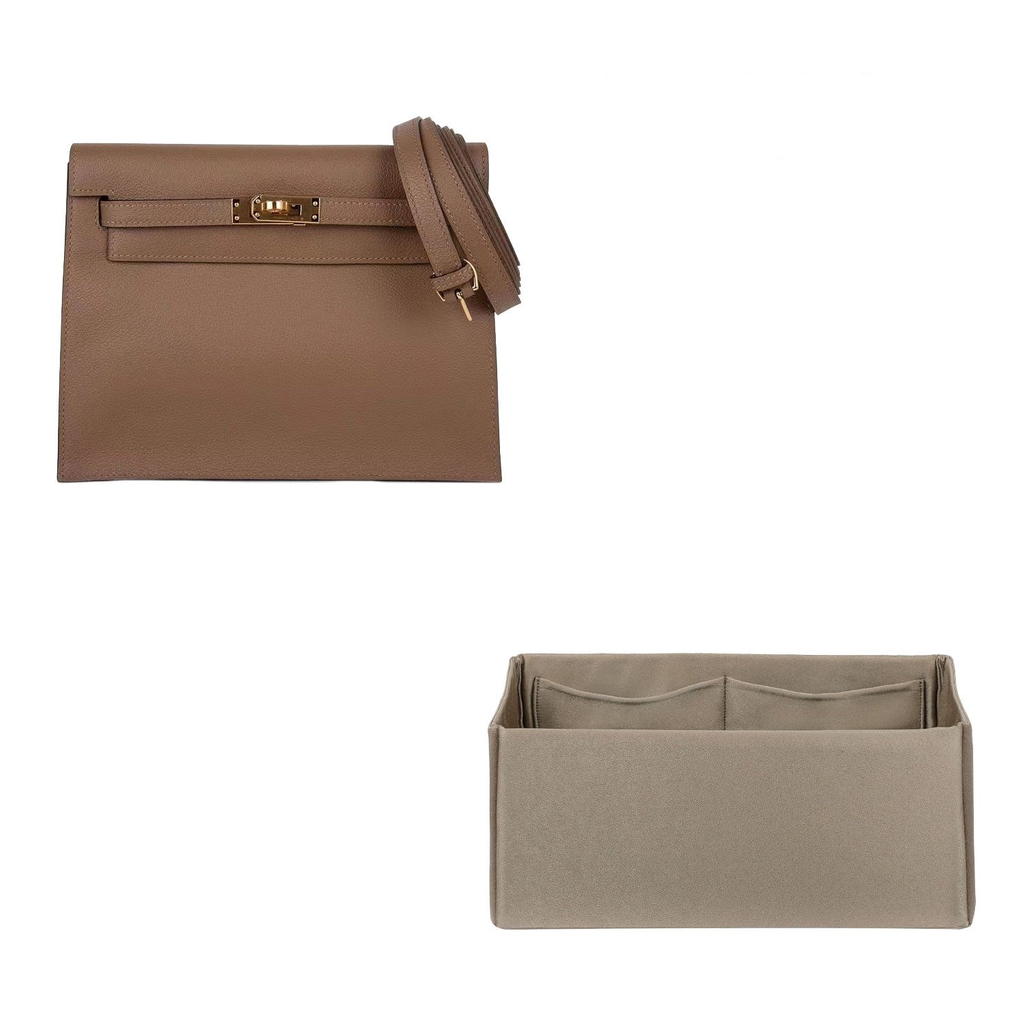 Seiden- & Satin-Taschenorganizer für Hermès Kelly Danse – 4 Fächer