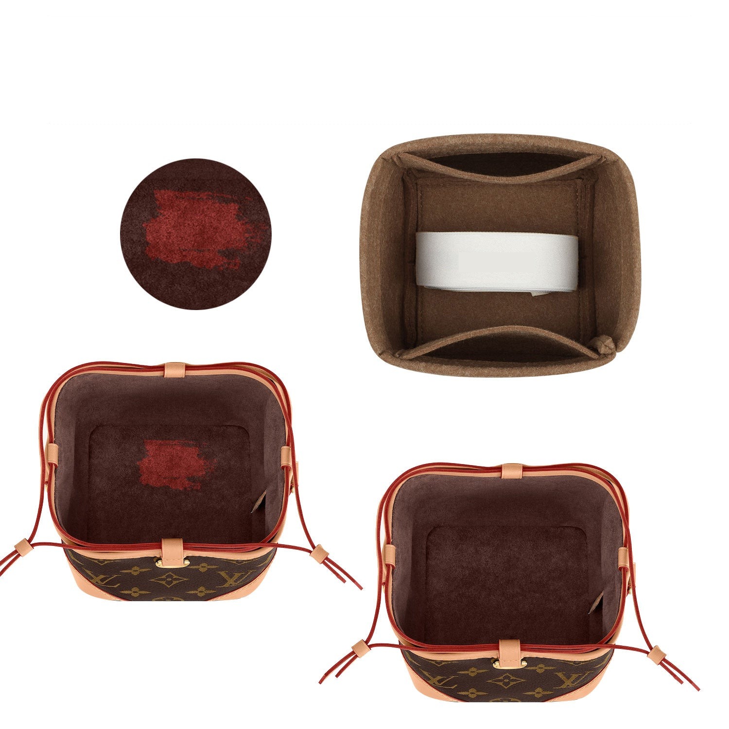 INNERBAG Premium Geldbörsen-Organizer für LV Noé Geldbörse – Hellbraun / Custom product image 5